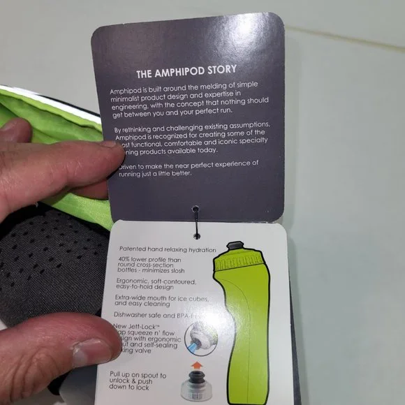 Amphipod Handheld Water Bottle HYDRAFORM JETT-LITE THERMAL HANDHELD 20 OZ NWT - Picture 9 of 14